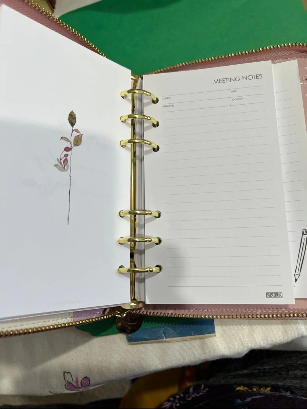 Kikki k full zip up rings planner